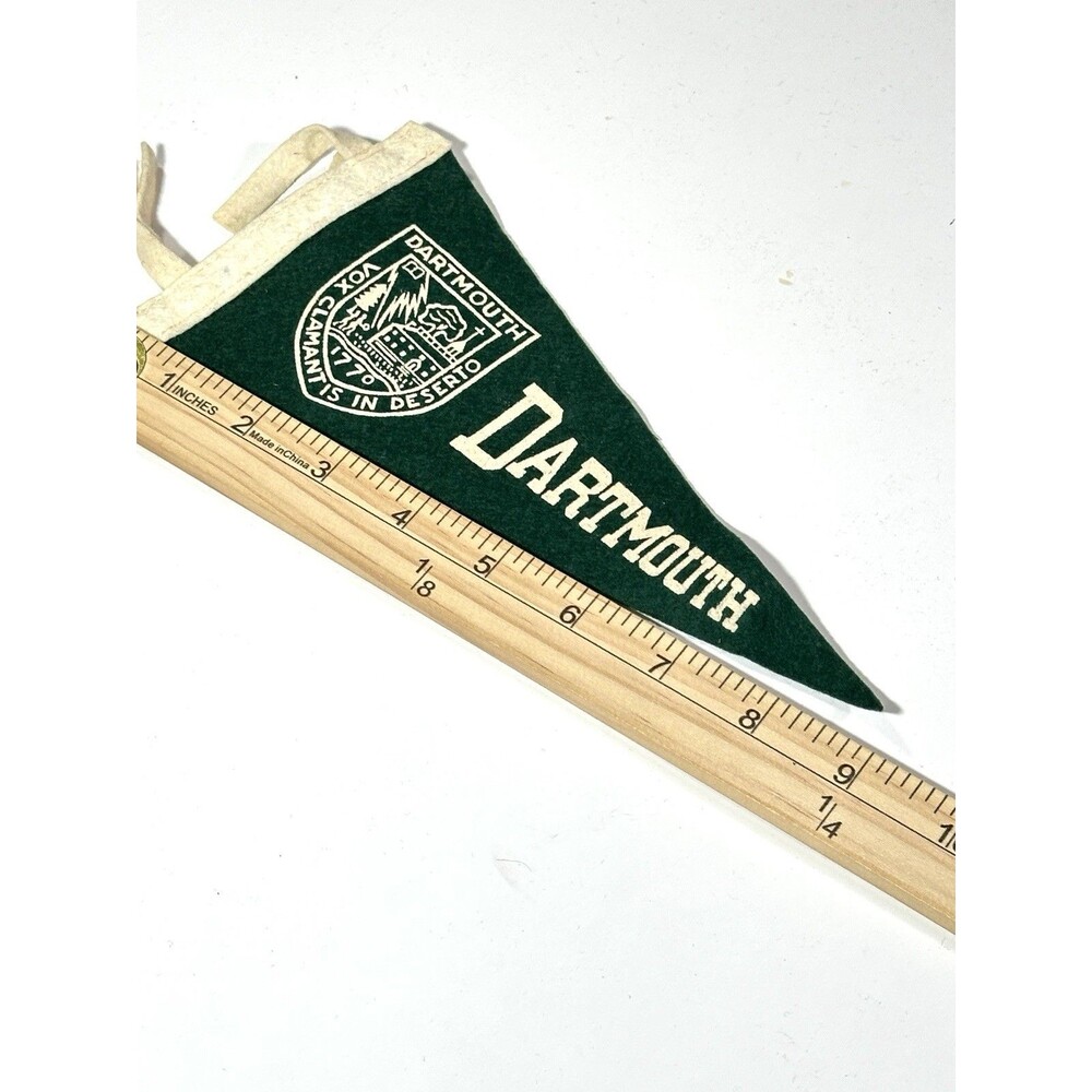 Vintage 1940s 50s Dartmouth College Big Green Keggy 9” Felt Pennant College RARE - Picture 7 of 7